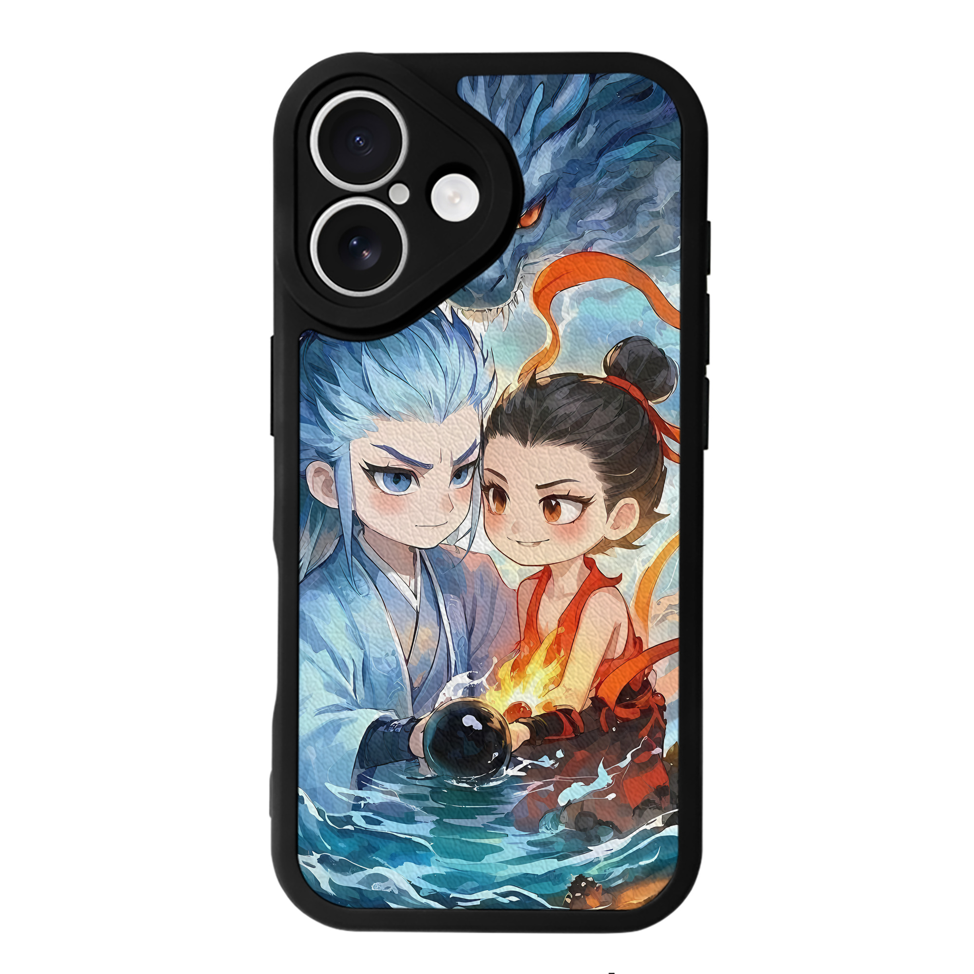 （画像用） Ne Zha 2 ナタ 魔童の大暴れ 【iPhone 16シリーズ対応】シリコンスマホケース（レザー調） 材質：シリコン